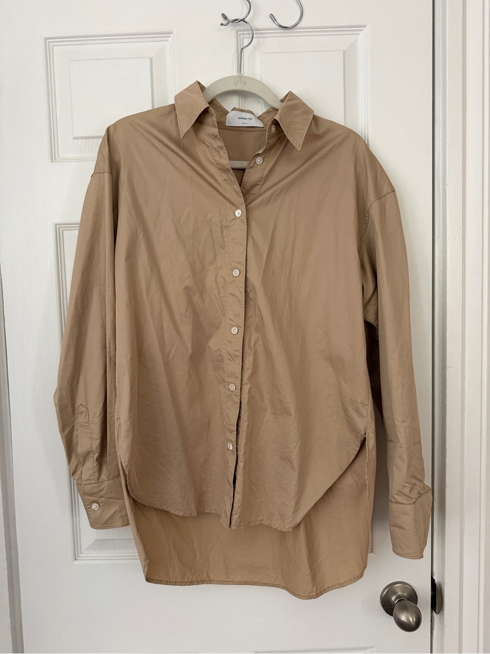 “The Everything Shirt” Relaxed Tan Button-Down